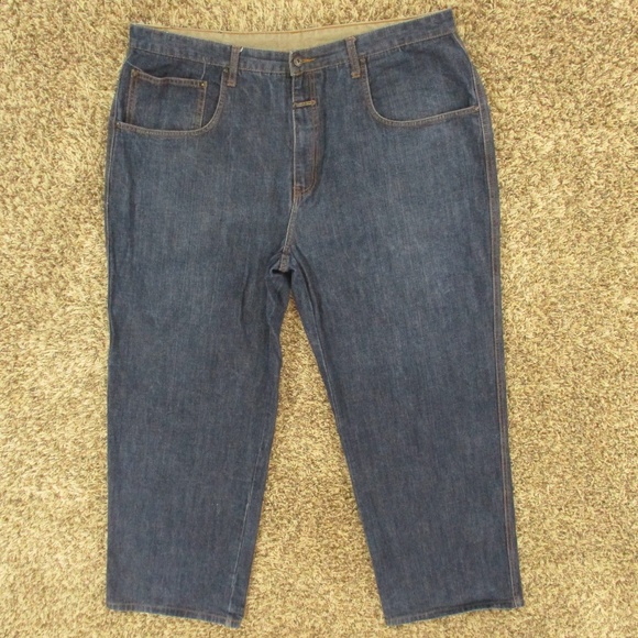 Marithe Francois Girbaud Jeans Men's 41x32 Dark Wash Loose Baggy‎ Straight Denim - Picture 1 of 9